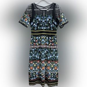 Anthropologie Embroidered Midi Dress NWOT
